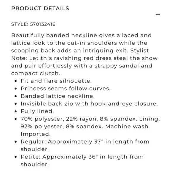 White House Black Market Red Fit & Flare Party Dress 4 Small - Picture 12 of 12